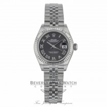 Rolex Lady Datejust 28mm Rhodium Dial Stainless Steel and 18K White Gold 279174 0UJ778 - Beverly Hills Watch