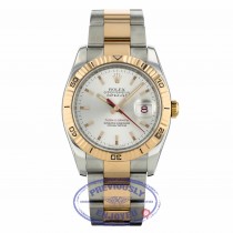Rolex Datejust Thunderbird 36mm Rose Gold and Stainless Steel Turnograph Bezel Oyster Bracelet Silver Stick Dial 116261 52A5VH - Beverly Hills Watch