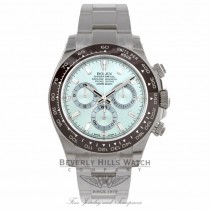 Rolex Daytona 40MM Platinum Cerachrom Bezel Ice Blue Diamond Dial 116506 - Beverly Hills Watch Company Watch Store