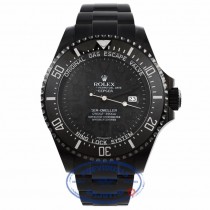 Rolex DeepSea Sea-Dweller 44mm DLC Coated Stainless Steel Oyster Bracelet Black Dial Ceramic Black Bezel Dive Watch 116660 PE5D9X - Beverly Hills Watch Company Watch Store