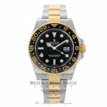 Rolex GMT MASTER II Steel and Gold Ceramic Bezel Watch 116713 - Beverly Hills Watch Company