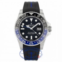 Rolex GMT Master II Bruiser Black/ Blue Ceramic Bezel Stainless Steel 116710 Z030UR - Beverly Hills Watch Company