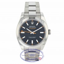Rolex Milgauss Anti-Magnetic Steel Men Black Dial Watch 116400 NE85WL