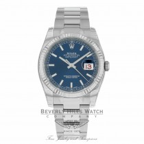 Rolex Oyster Perpetual 36mm Blue Dial Stainless Steel Oyster Bracelet 116234 7CU356 - Beverly Hills Watch