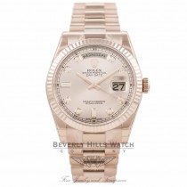 Rolex Day-Date President Everose 36MM Pink Champange Diamond Dial 118235 - Beverly Hills Watch Company Watch Store