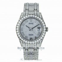 Rolex Pearlmaster 39mm Datejust White Gold Paved Diamonds 86409RBR RD7P29