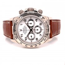 Rolex Daytona Zenith White Gold White Dial 16519 - Beverly Hills Watch Company
