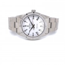 Rolex Air-king 34mm Stainless Steel White Roman Dial 14010 - Beverly Hills Watch Company