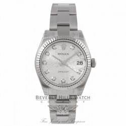 Rolex Datejust 31mm Stainless Steel Oyster Bracelet Jubilee Diamond Dial White Gold Fluted Bezel Watch 178274 Beverly Hills Watch Company Watches Watch Store