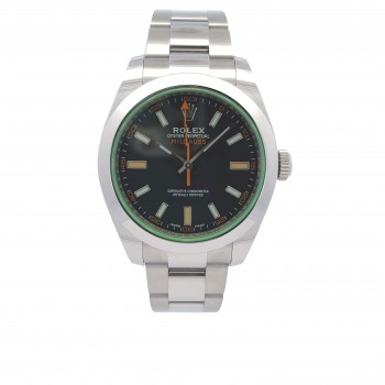 Rolex Milgauss Stainless Steel Black Dial 116400 - Beverly Hills Watch Company