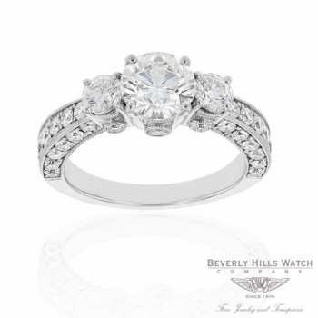 Designs by Naira 18k White Gold Diamond Engagement Ring 2R3TTW-ML 2R3TTW - Beverly Hills Jewelry Company