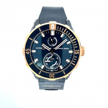 Ulysse Nardin Diver 44mm Rose Gold and Blue 1185-170-3/BLUE - Beverly Hills Watch Company