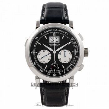 A. Lange & Sohne Datograph Up/Down 41MM Platinum Manual Wind Black Dial Silver Sub-Dials 405.035/LS4052AD IFX3W6 - Beverly Hills Watch Company Watch Store
