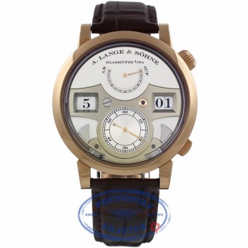 A. Lange & Sohne Lange Zeitwerk Striking Time 18kt Rose Gold 145.032 R3DNZJ - Beverly Hills Watch Company