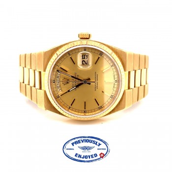 Rolex OysterQuartz 36mm Day-Date President 19018 ARH4YR - Beverly Hills Watch Company