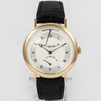 Breguet Classique Retrograde Seconds Yellow Gold Case Silver Roman Numeral Dial Automatic Watch 5207BA-12-9V6 Beverly Hills Watch Company Watch Store