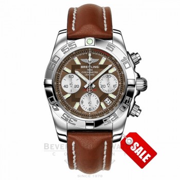 Breitling Chronomat 41MM Stainless Steel Brown Dial AB014012/Q583 QIPADG - Beverly Hills Watch Company Watch Store