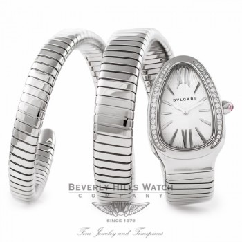 Bulgari Serpenti Stainless Steel Double Wrap SP35C6SDS.2T HA4E4U - Beverly Hills Watch Company Watch Store