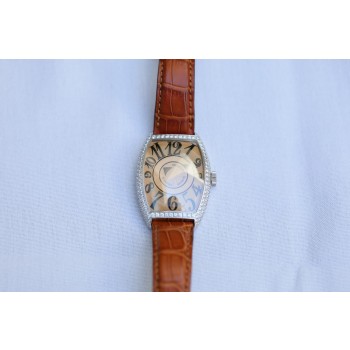 Franck Muller Double Mystery White Gold Diamond Case 6850 DM D DKEC5L - Beverly Hills Watch Company 