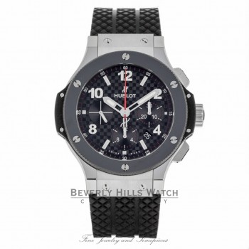 Hublot Big Bang Classic Stainless Steel and Ceramic Chronograph Watch 301.SB.131.RX  EP175W - Beverly Hills Watch Company