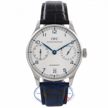 IWC Portuguese 7 Day Power Reserve Stainless Steel 42MM IW500107 QPRJ8C- Beverly Hills Watch Company Watch Store