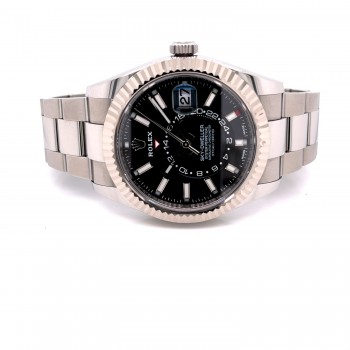 Rolex Sky-Dweller 42mm Stainless Steel Black Dial 326934 MMLZRJ - Beverly Hills Watch Company