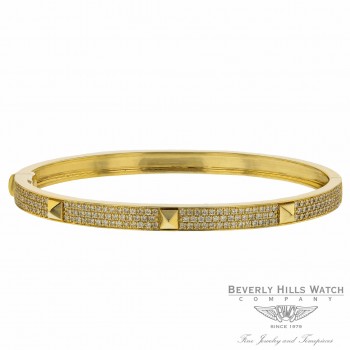 Naira & C  Poosh Bangle Bracelet Yellow Gold and Diamonds 6V0CVX - Beverly Hills Watch Company 