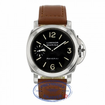Panerai Luminor Marina Stainless Steel 44mm Black Dial PAM00001 C8RX18 - Beverly Hills Watch