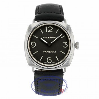 Panerai Radiomir 45mm Stainless Steel Case Black Dial Manual Wind PAM00210 DZ07NC - Beverly Hills Watch Company