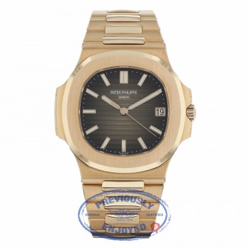 Patek Philippe Nautilus Brown Dial 18K Rose Gold Automatic 5711/1R-0016 RVQ7K6 - Beverly Hills Watch