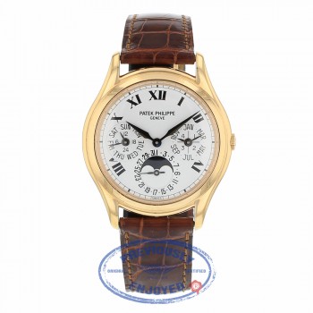 Patek Philippe Automatic Perpetual Calendar 36mm 18k Rose Gold White Dial 3940R 91X6EL - Beverly Hills Watch 