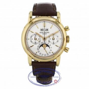 Patek Philippe Perpetual Chronograph Yellow Gold 36mm Case 3970E YA0CEL - Beverly Hills Watch