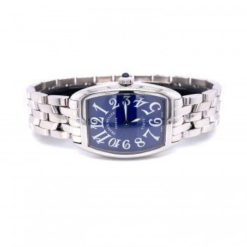 Franck Muller Curvex Lady Stainless Steel Silver Dial 1752QZ RC9N27 - Beverly Hills Watch Company 