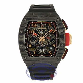 Richard Mille RM011 Rose Gold Trim Carbon Fiber Case NTPT RM011 AOCA NYPT LOTUS F1 TEAM 5P1FTZ - Beverly Hills Watch Company Watch Store