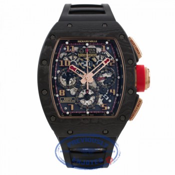 Richard Mille RM011 Rose Gold Carbon Fiber NTPT Limited Edition of 3 Black Rubber Strap RM011 AO RG CA NTPT Lotus F1 XM1472 - Beverly Hills Watch Company Watch Store
