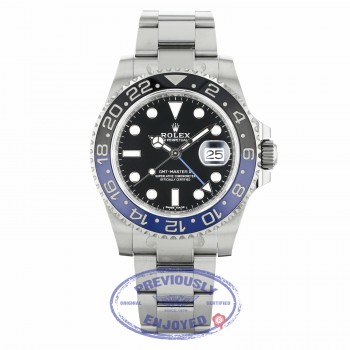 Rolex GMT Master II Bruiser Black/ Blue Ceramic Bezel Stainless Steel 116710BLNR V1A8ZA - Beverly Hills Watch
