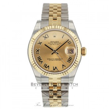 Rolex Datejust 31MM 18k Yellow Gold Stainless Steel Jubilee Bracelet 178273 J47U9Y - Beverly Hills Watch Company