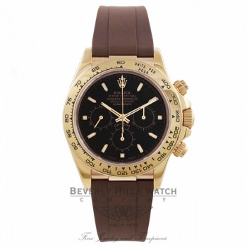 Rubber B Brown Rubber Strap for Rolex Yellow Gold Daytona M101-BR