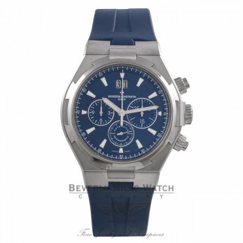 Vacheron Constantin Overseas 42MM Stainless Steel Blue Dial Blue Rubber Strap 49150/000A-9745 NEWA8C - Beverly Hills Watch Company Watch Store
