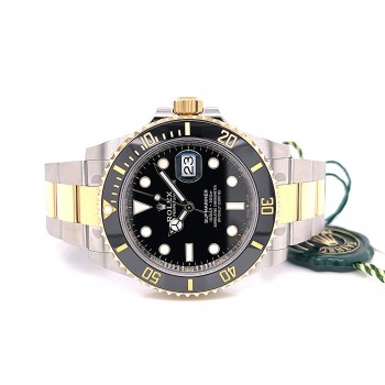 Rolex Submariner 41mm Yellow Gold and Stainless Black Ceramic Bezel 126613LN - Beverly Hills Watch Company 
