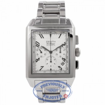 Zenith ElPrimero Rectangle Chronograph Stainless Steel 03.0550.400/02.C507 ACIN33 - Beverly Hills Watch Company Watch Store