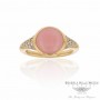 Naira & C Pink Opal Rose Gold Diamond Ring JI6UCN - Beverly Hills Watch