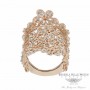 Designs by Naira 18k Rose Gold Daisy Lacy Diamonds Ring D367R 4K9HA7 - Beverly Hills Jewelry Company